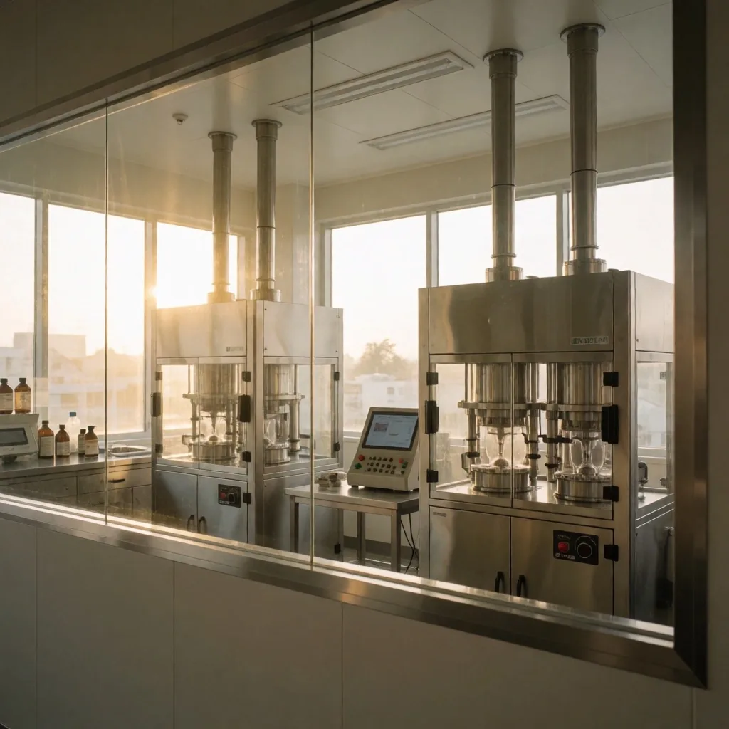 Controlled manufacturing environment with encapsulation equipment